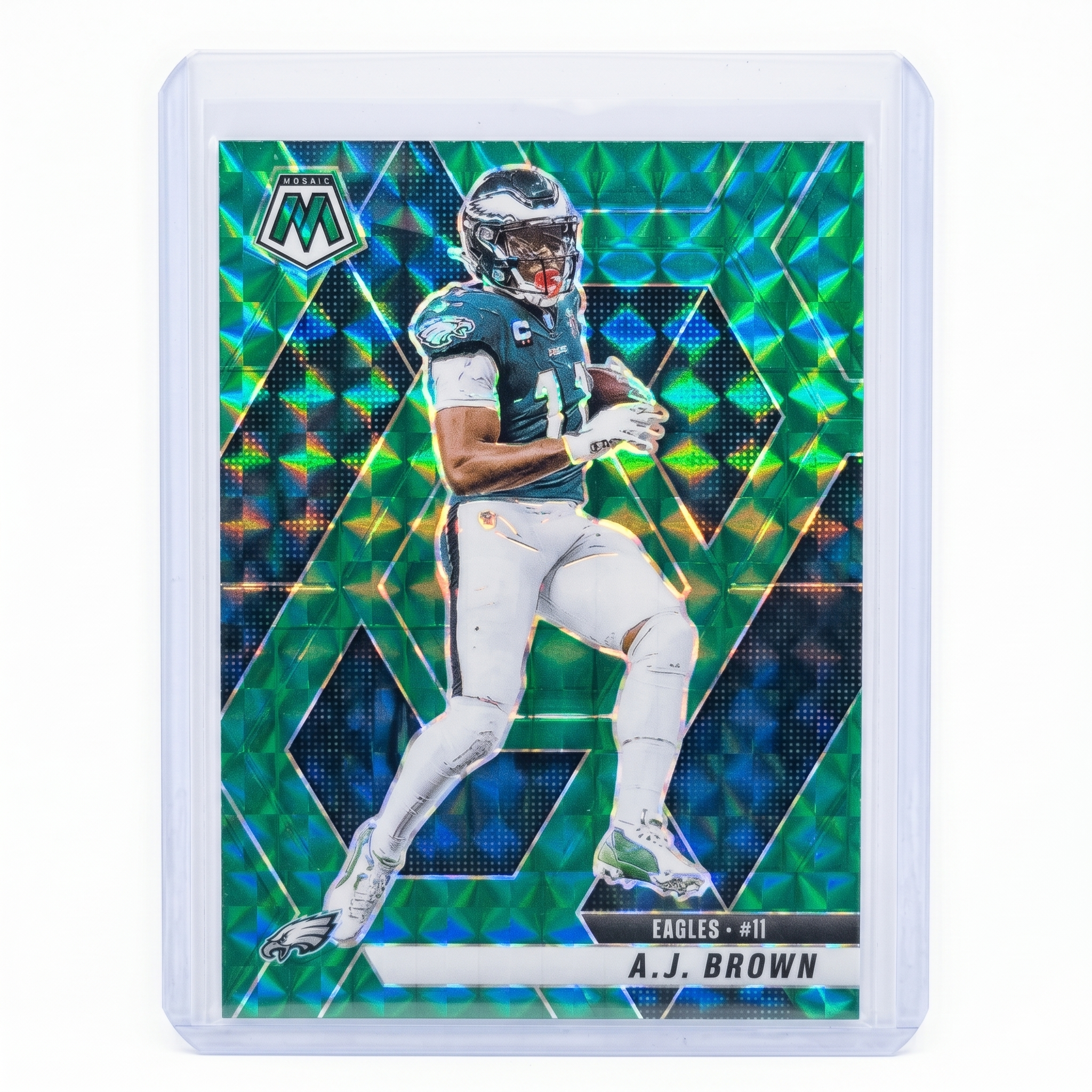2025 Panini Mosaic A.J. Brown Green Mosaic Prizm #78