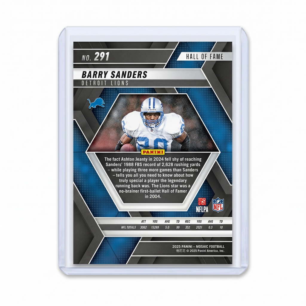 2025 Panini Mosaic Barry Sanders Hall of Fame #291