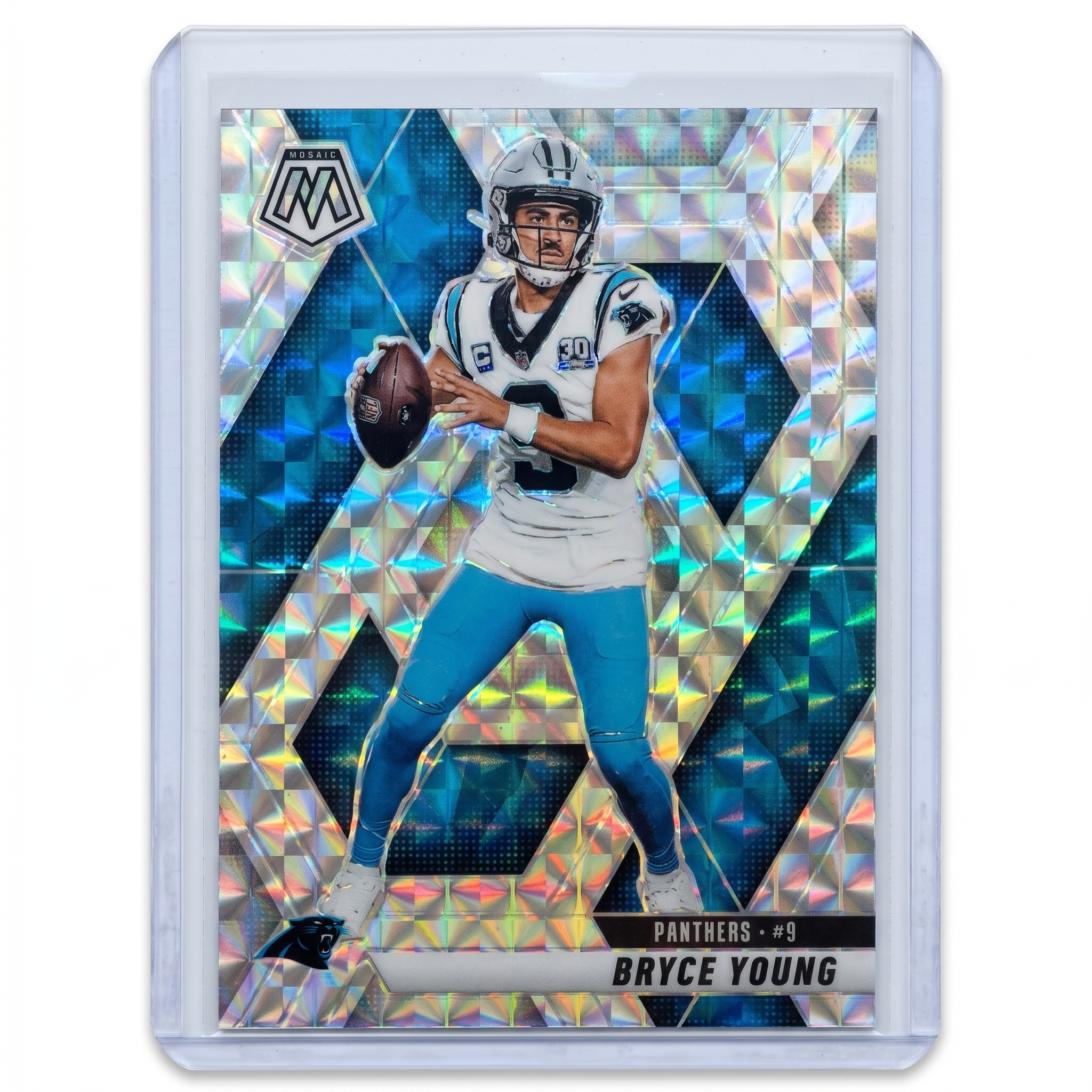 2025 Panini Mosaic Bryce Young Mosaic Silver Prizm #86