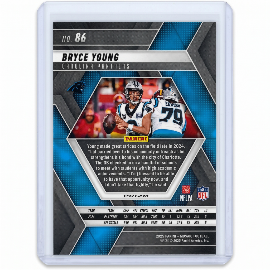 2025 Panini Mosaic Bryce Young Mosaic Silver Prizm #86