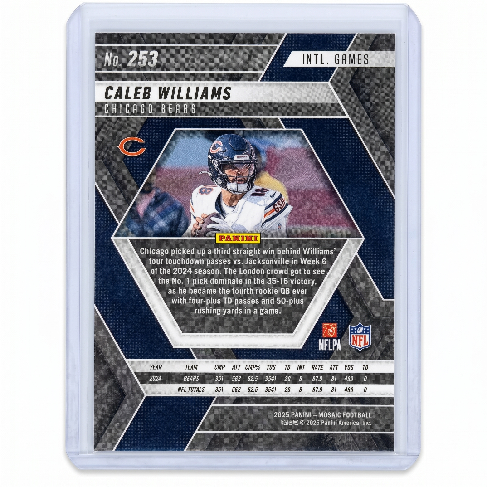 2025 Panini Mosaic Caleb Williams England Games #253