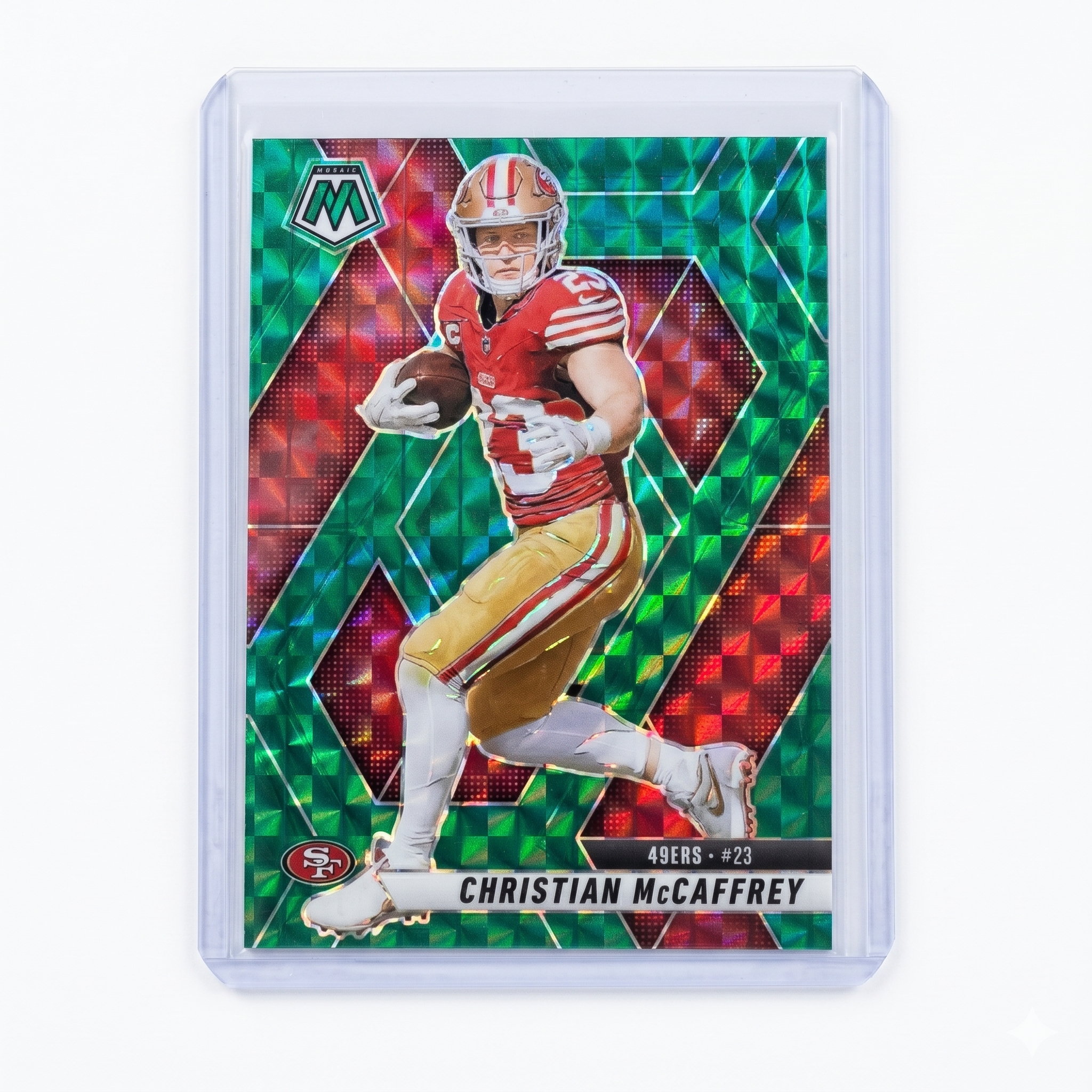 2025 Panini Mosaic Christian McCaffrey Green Mosaic Prizm #179