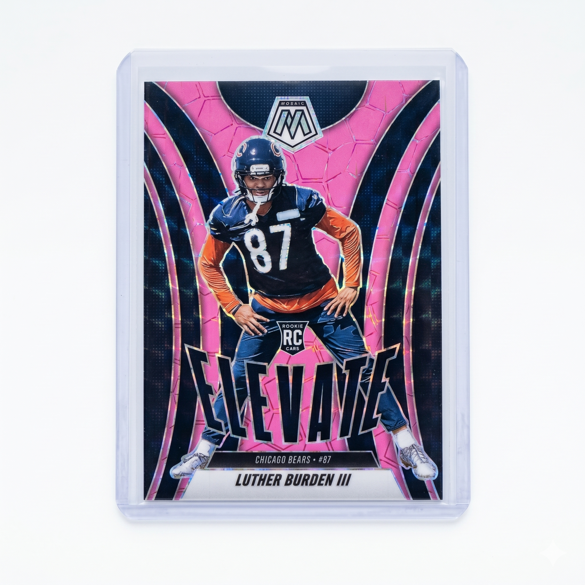 2025 Panini Mosaic Luther Burder III ELEVATE Pink Mosaic Prizm #7