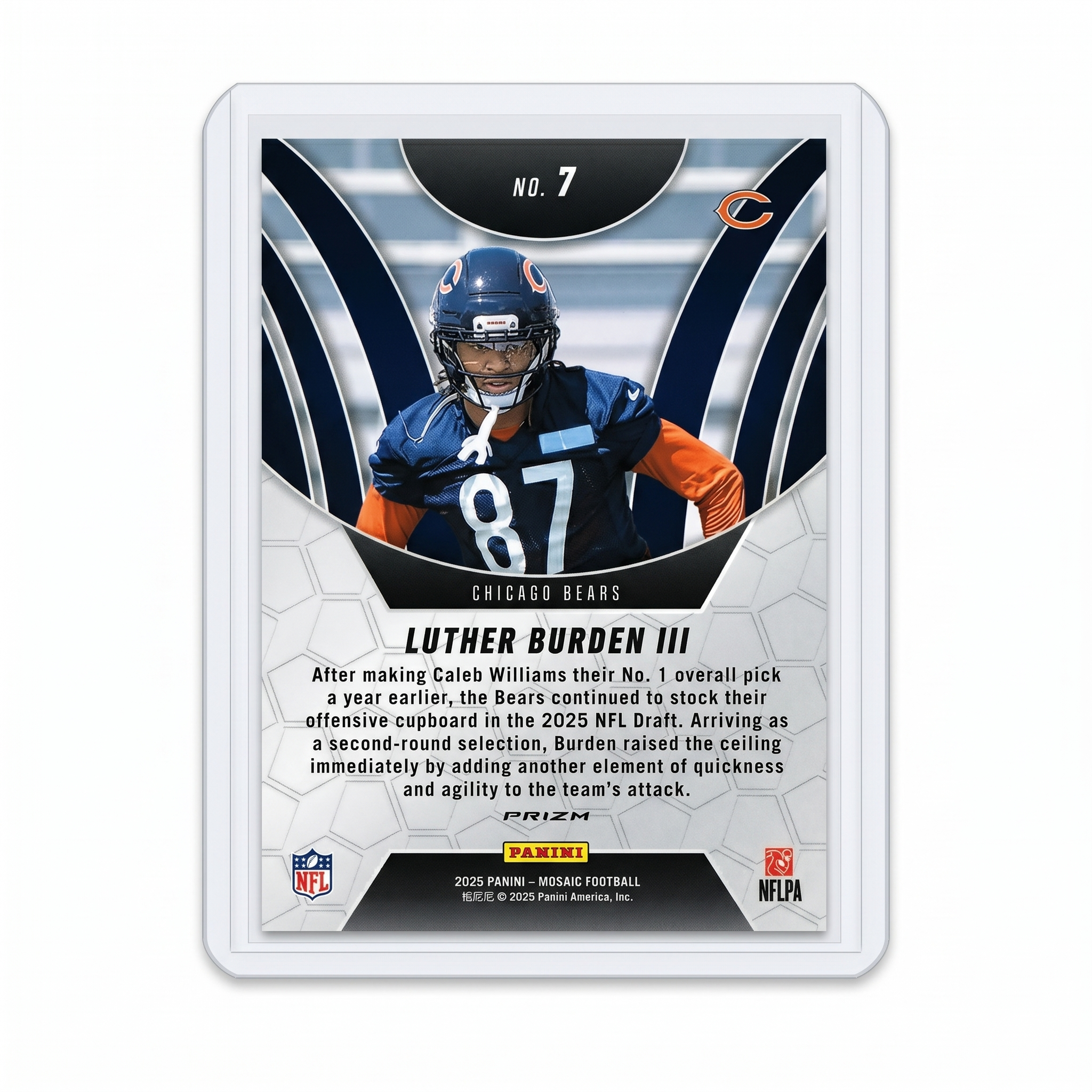 2025 Panini Mosaic Luther Burder III ELEVATE Pink Mosaic Prizm #7