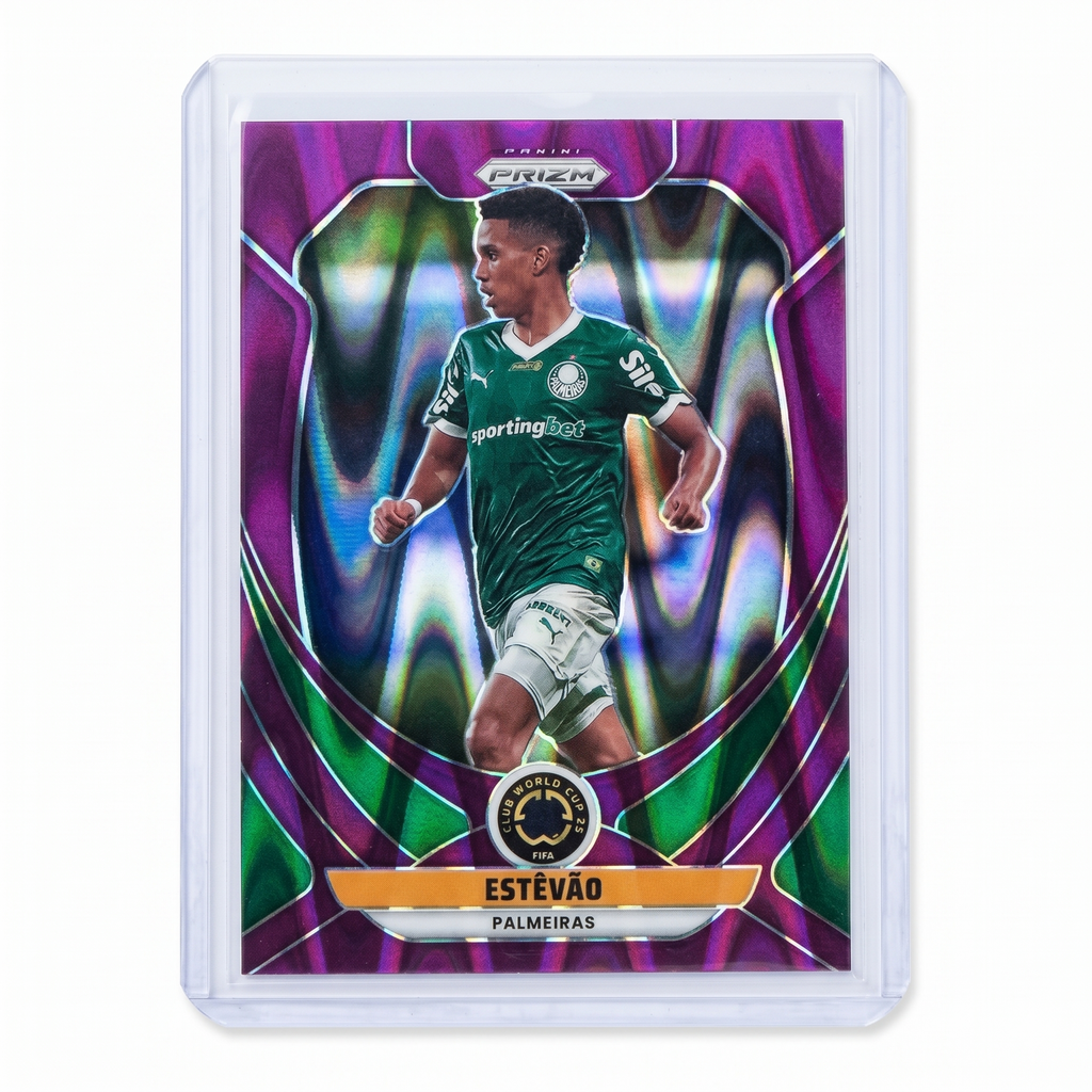 2025 Panini Prizm Club World Cup Estevao Purple Seismic Prizm 47/99 #151