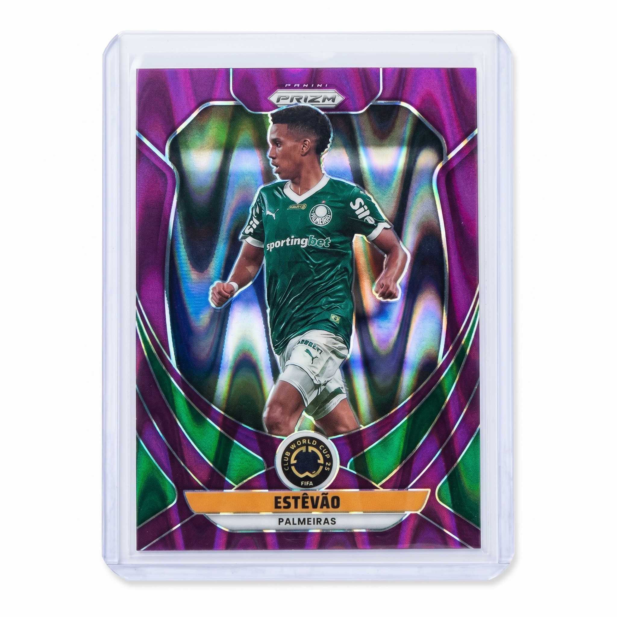 2025 Panini Prizm Club World Cup Estevao Purple Seismic Prizm 47/99 #151