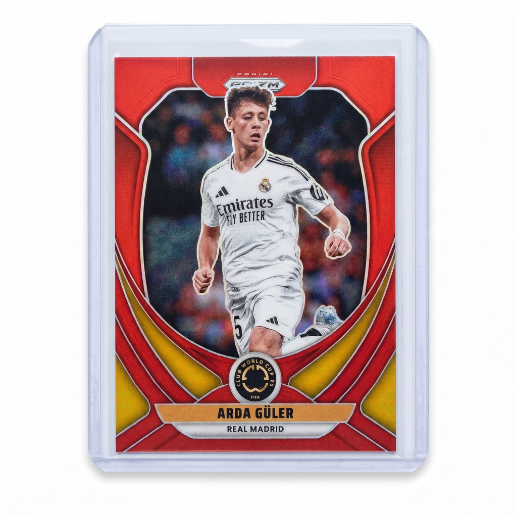 2025 Panini Prizm FIFA Club World Cup Arda Guler Red Prizm Parallel 001/199