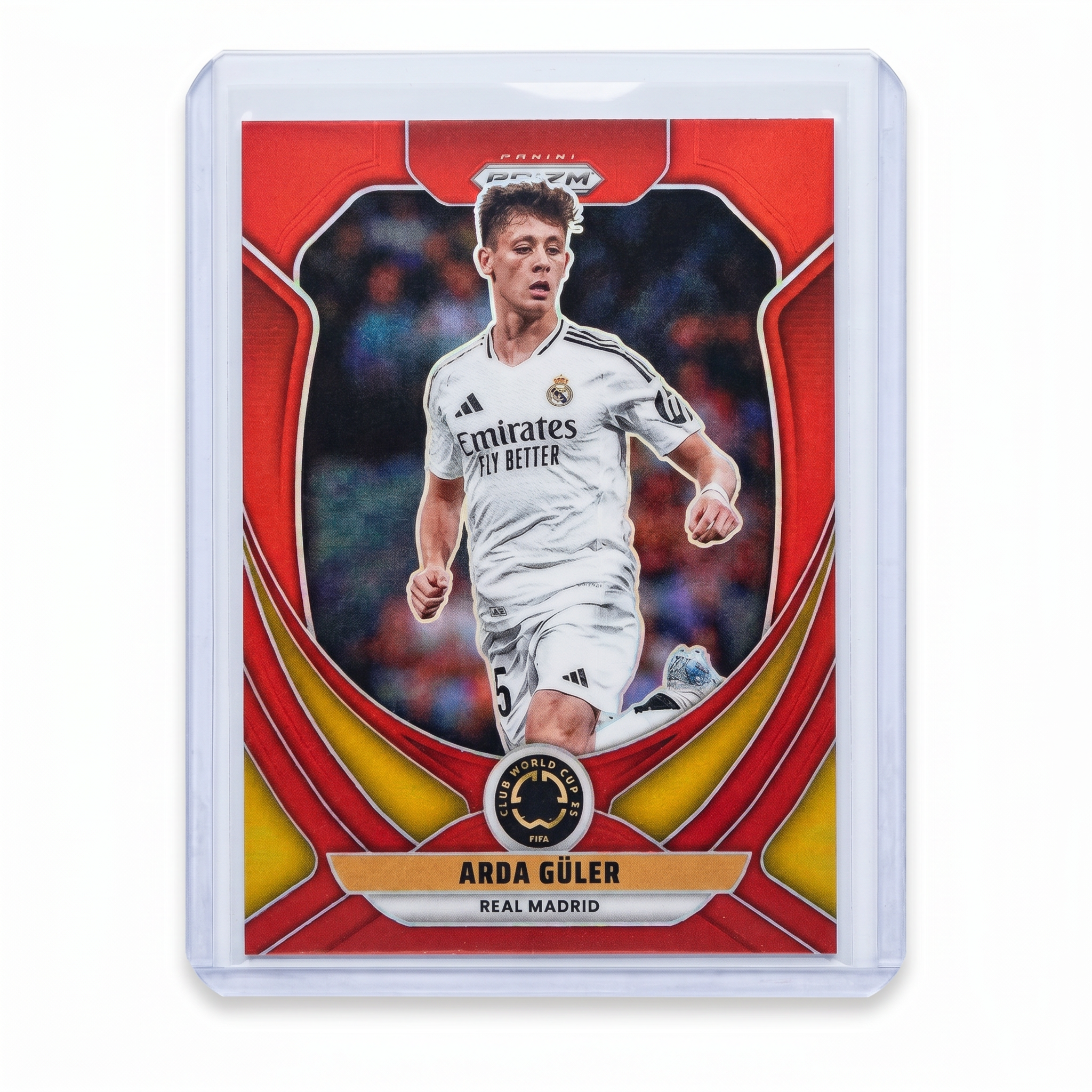 2025 Panini Prizm FIFA Club World Cup Arda Guler Red Prizm Parallel 001/199