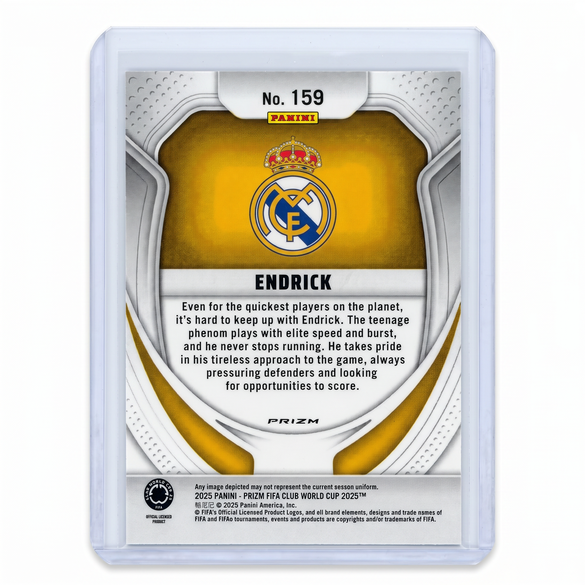 2025 Panini Prizm FIFA Club World Cup Endrick Hyper Silver Prizm #159