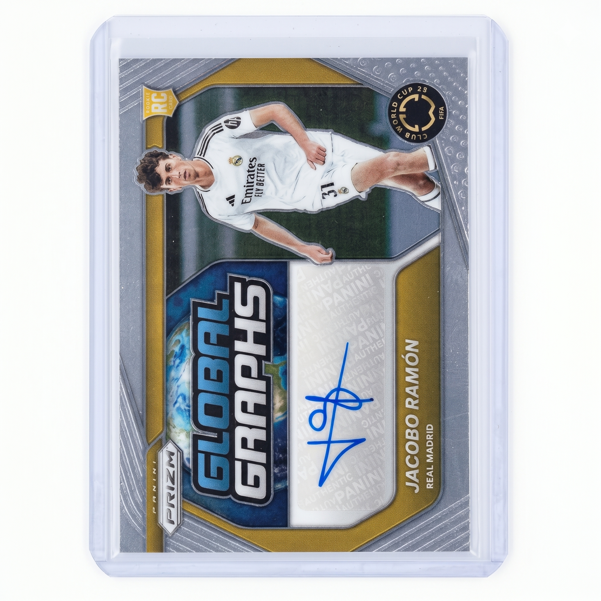 2025 Panini Prizm FIFA Club World Cup Jacobo Ramon Global Graphs RC Auto #GG-JR