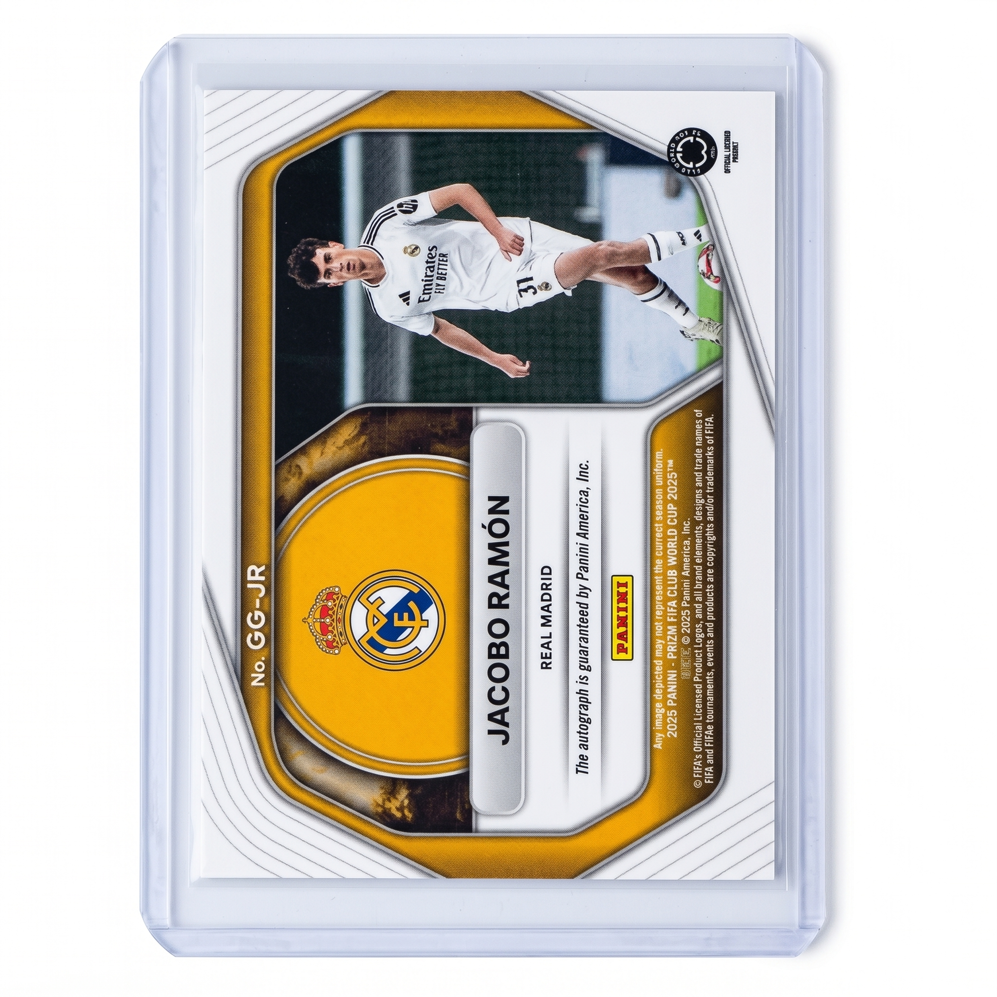 2025 Panini Prizm FIFA Club World Cup Jacobo Ramon Global Graphs RC Auto #GG-JR