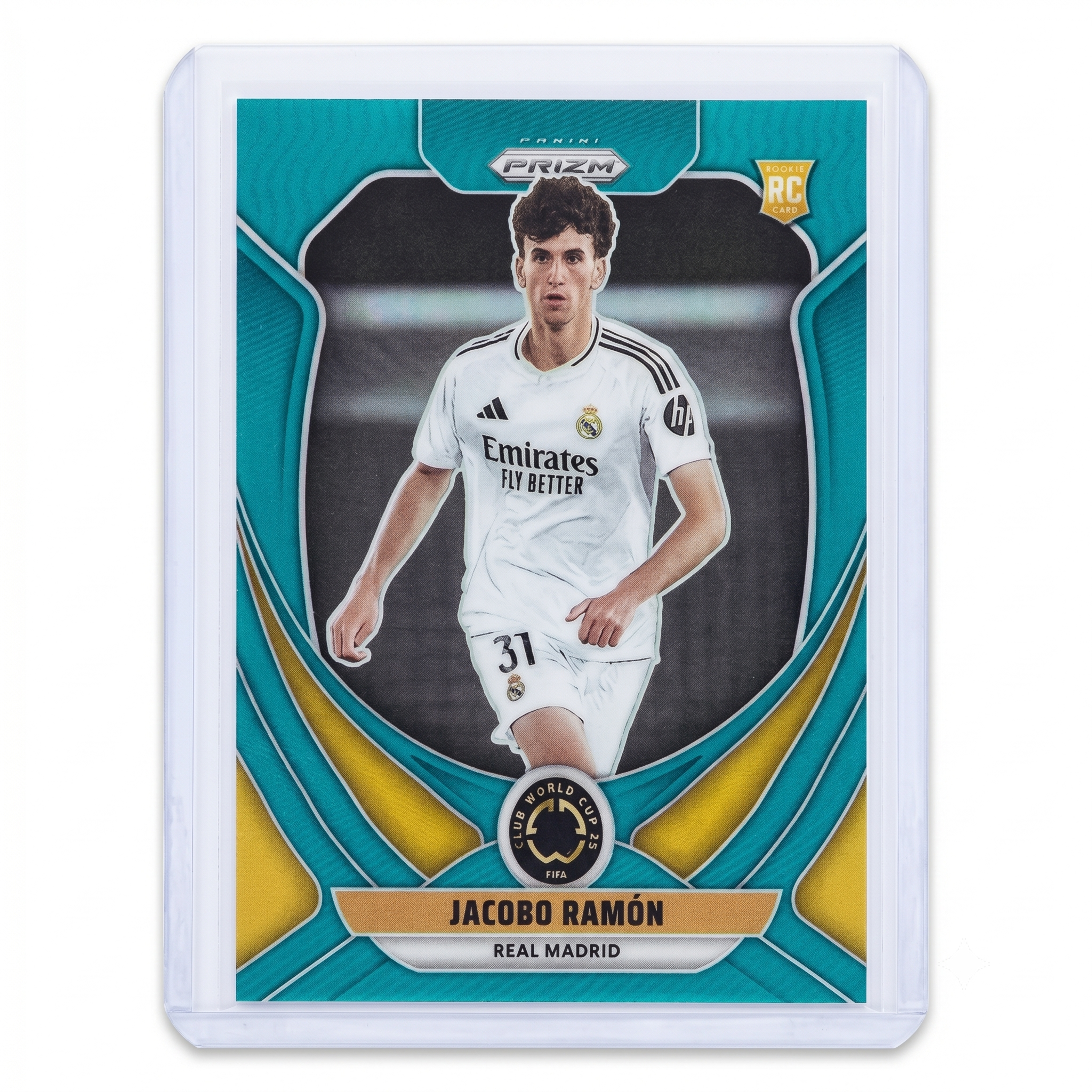 2025 Panini Prizm FIFA CWC Jacobo Ramon RC Prizm Teal 84/99 #166