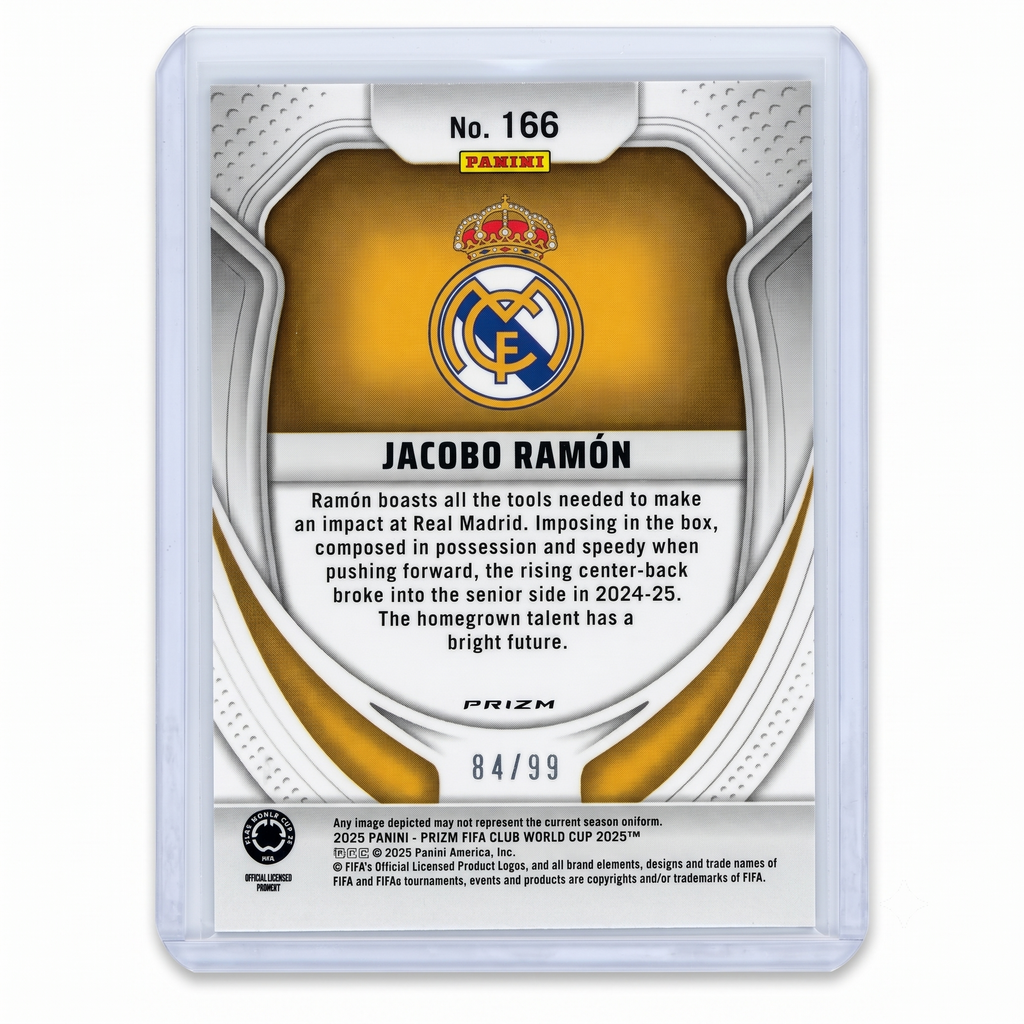 2025 Panini Prizm FIFA CWC Jacobo Ramon RC Prizm Teal 84/99 #166