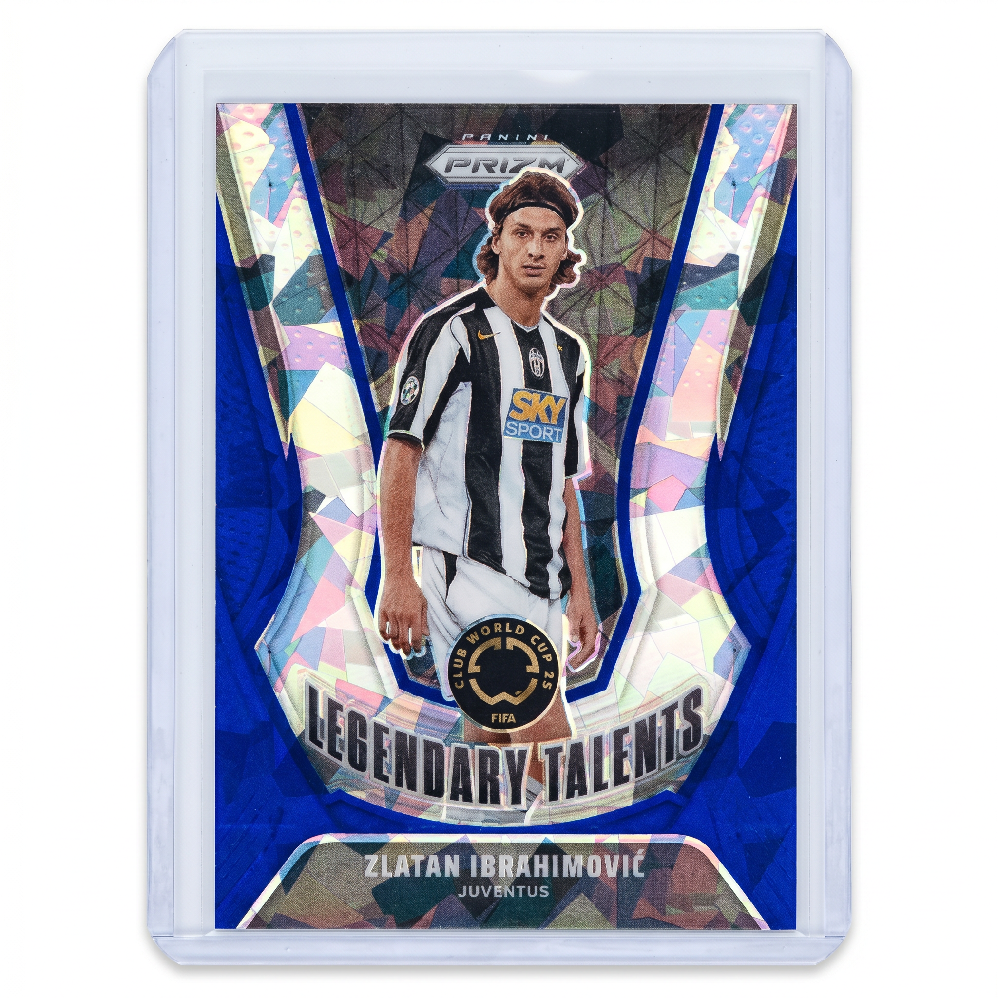 2025 Panini Prizm FIFA World Cup Zlatan Ibrahimovic Legendary Talents Blue Ice Prizm 69/99 #13