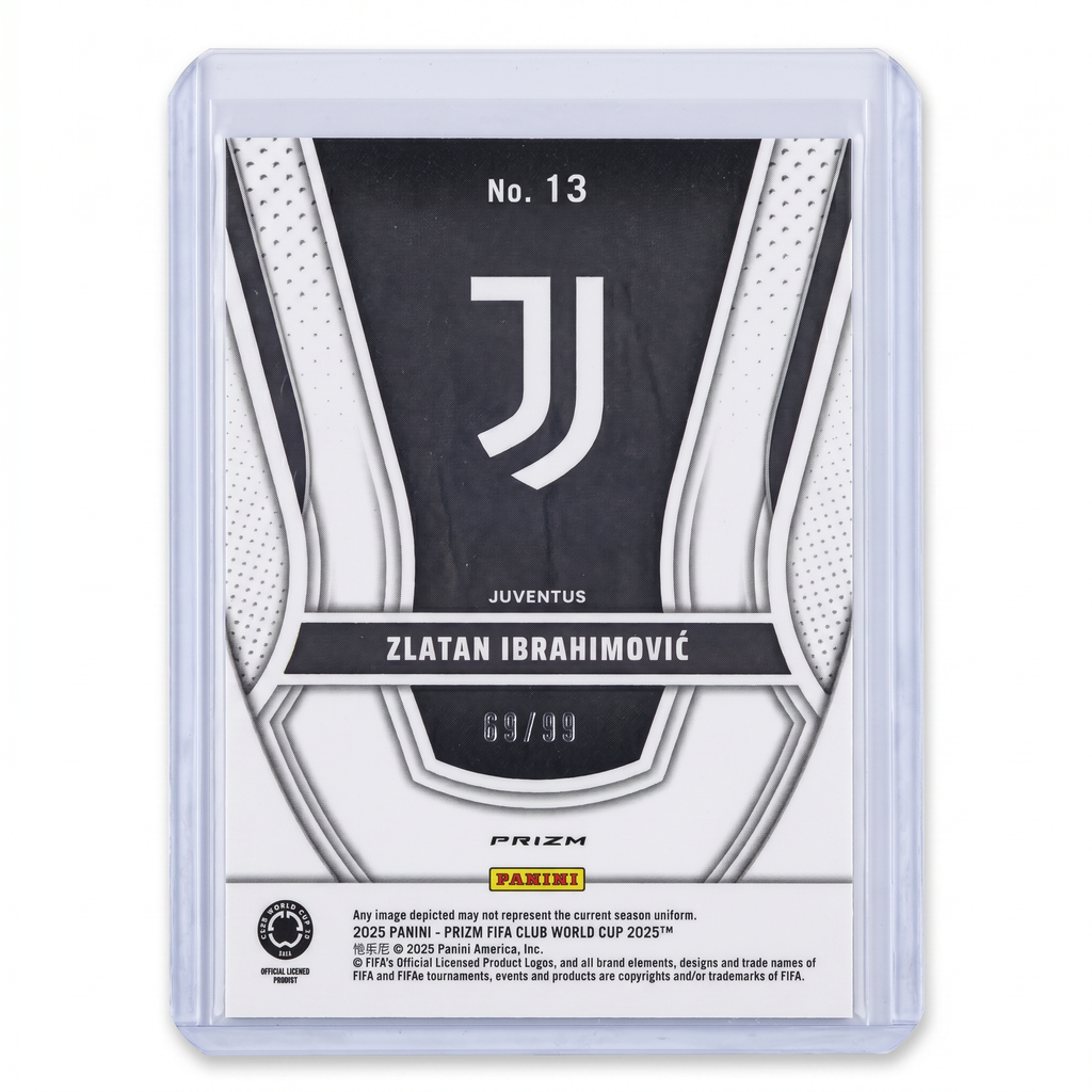 2025 Panini Prizm FIFA World Cup Zlatan Ibrahimovic Legendary Talents Blue Ice Prizm 69/99 #13