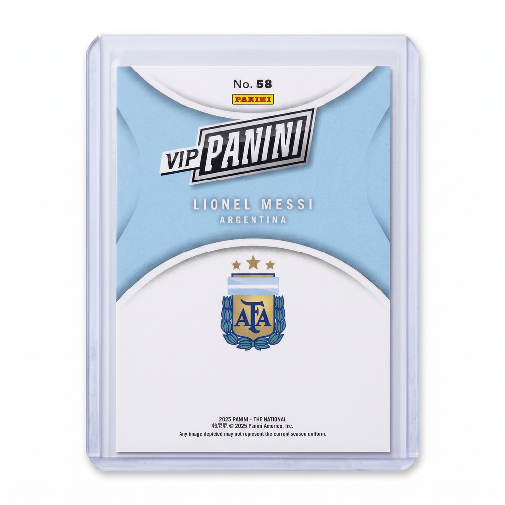 2025 Panini The National VIP Silver #58 Lionel Messi Argentina Soccer Card