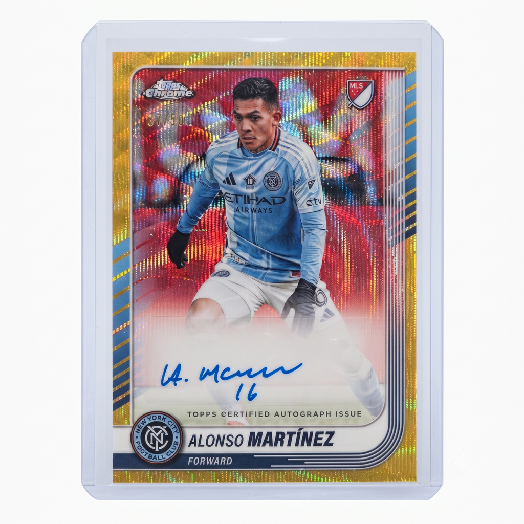 2025 Topps Chrome MLS Alonso Martinez Gold Wave Auto 37/50 #CA-MZ