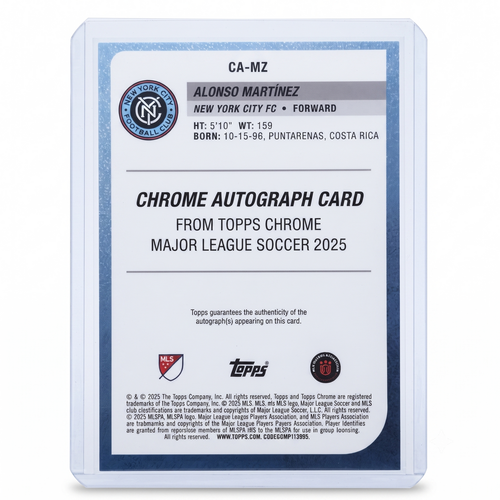 2025 Topps Chrome MLS Alonso Martinez Gold Wave Auto 37/50 #CA-MZ