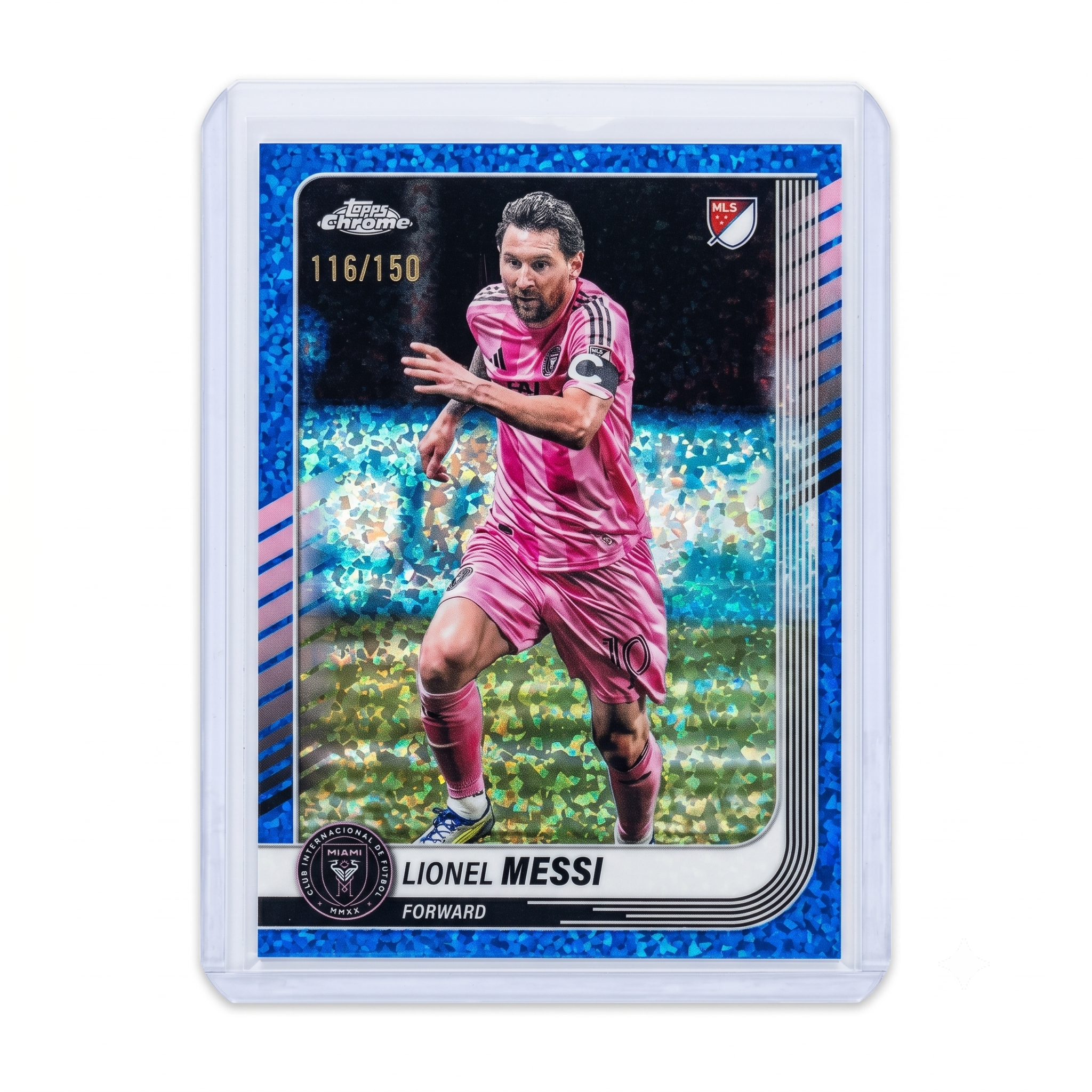 2025 Topps Chrome MLS LIONEL MESSI Blue Sparkle SSP 116/150 #10