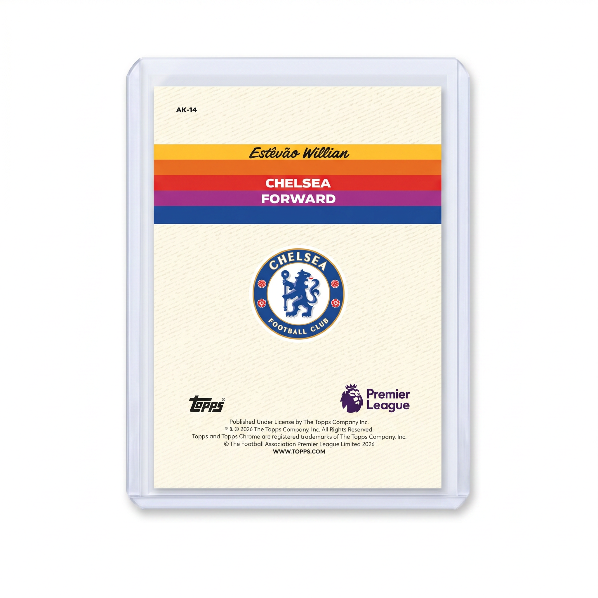 2025 Topps Chrome Premier League Alive And Kicking Estevao RC