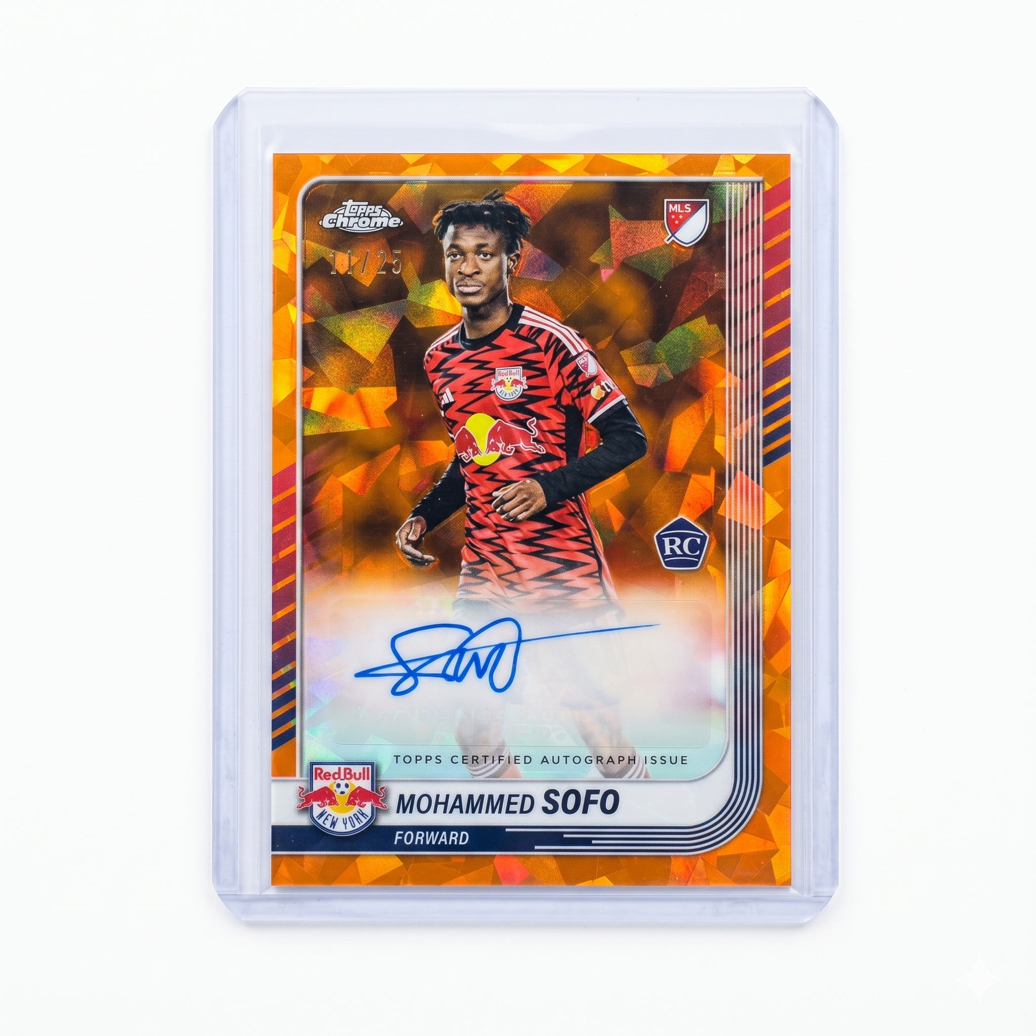 2025 Topps Chrome Sapphire MLS MOHAMMED SOFO RC AUTO ORANGE SAPPHIRE  11/25 #CA-MS