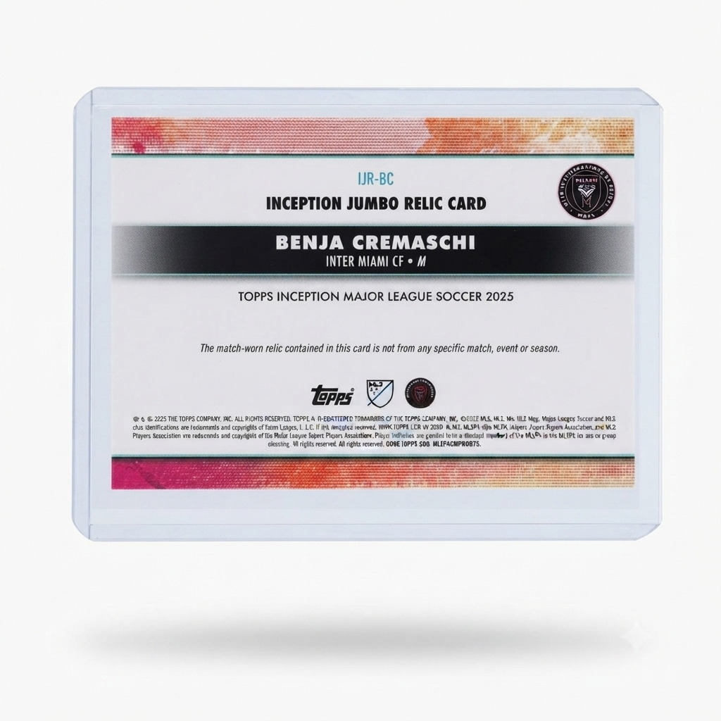 2025 Topps Inception MLS Benja Cremachi Inception Jumbo Relic Pink 21/75 #IJR-BC