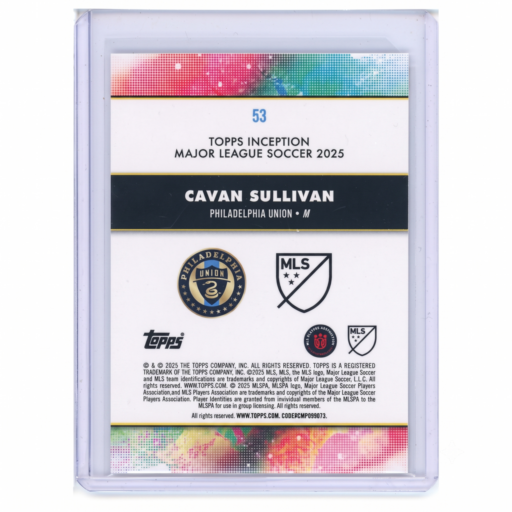 2025 Topps Inception MLS Cavan Sullivan RC #53