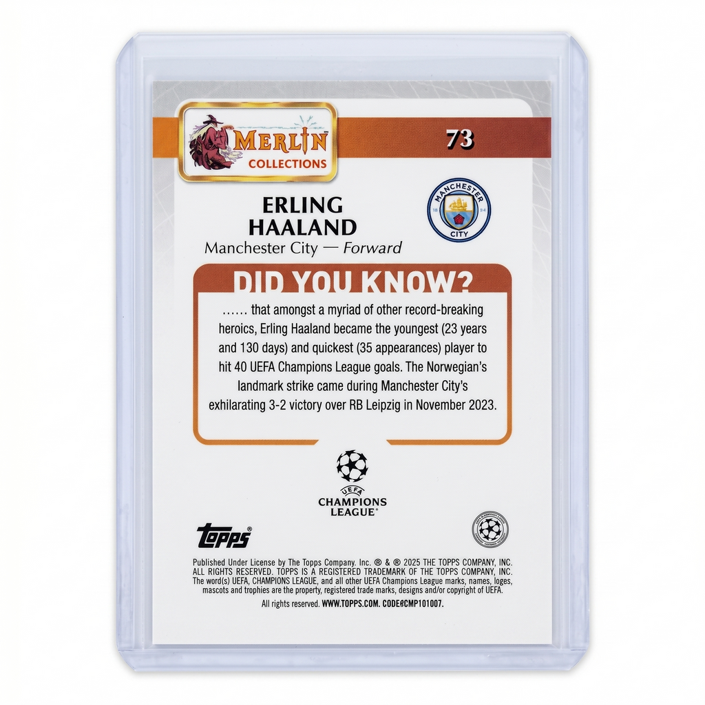 2025 Topps Merlin Erling Haaland #73