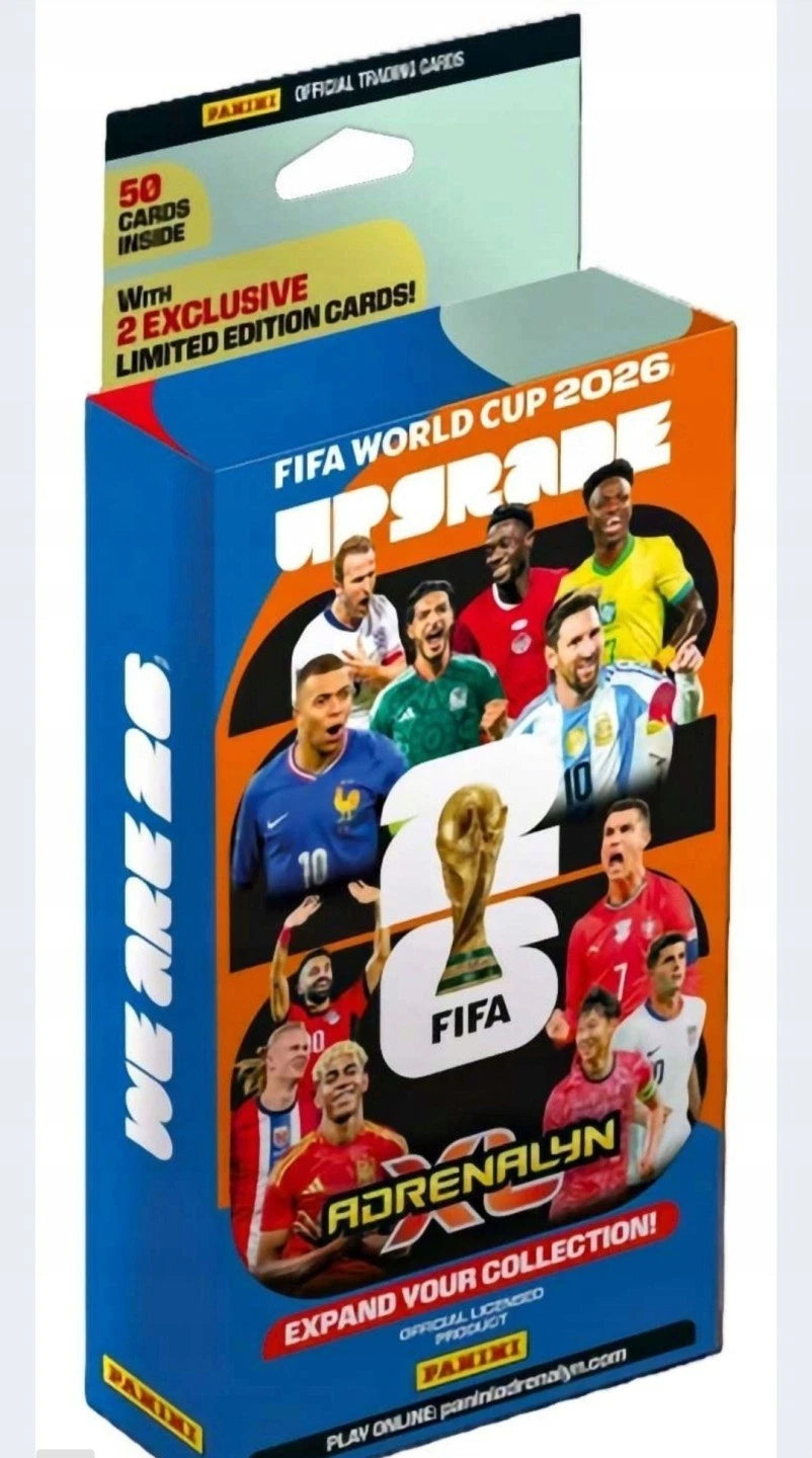 2026 PANINI Adrenalyn XL FIFA WORLD CUP 2026 BLISTER UPGRADE 48 new HERO + 2 LIMITED