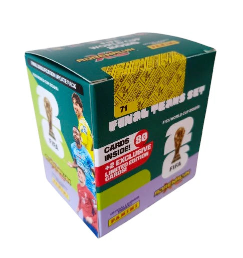2026 Panini Adrenalyn XL FIFA WORD CUP BOX FINAL TEAM SET 80CARDS + 2 LIMITED