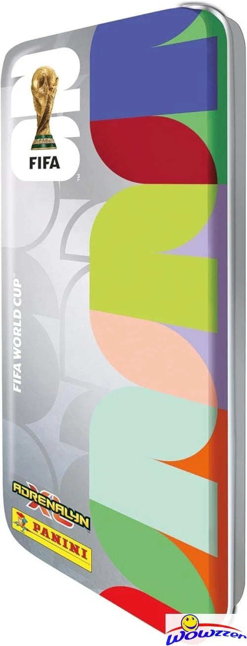 2026 Panini Adrenalyn XL WORLD CUP Soccer PENCIL Tin 4ct SET-128 CD+TROPHY CARDS