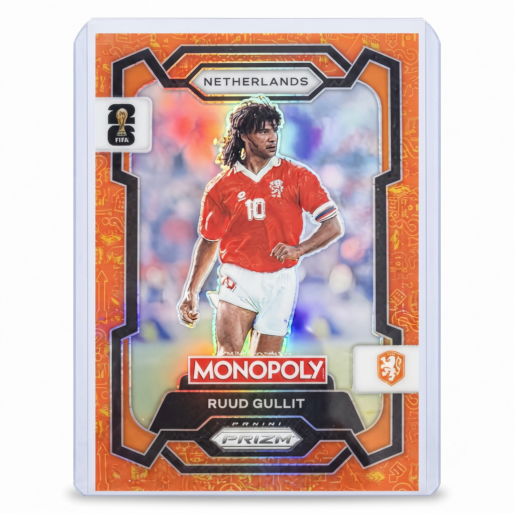 2026 Panini Monopoly Prizm FWC26 Rudd Gullit Orange Icons Prizm #75