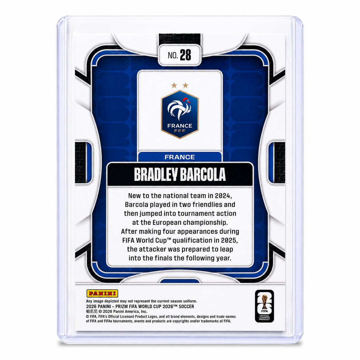 2026 Panini Prizm FWC26 Bradley Barcola #28