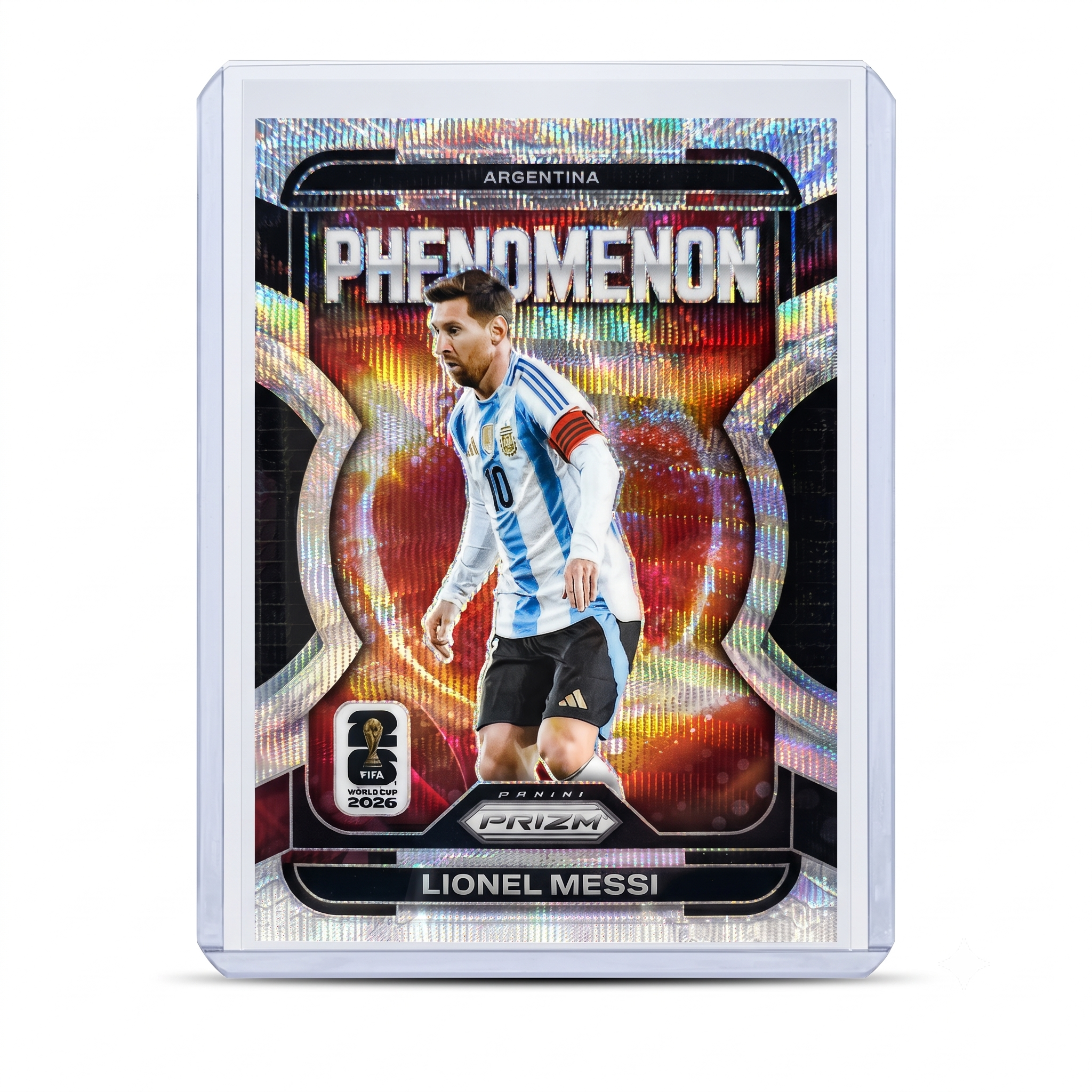 2026 Panini Prizm Lionel Messi Phenomenon Silver Wave Prizm #19 SP