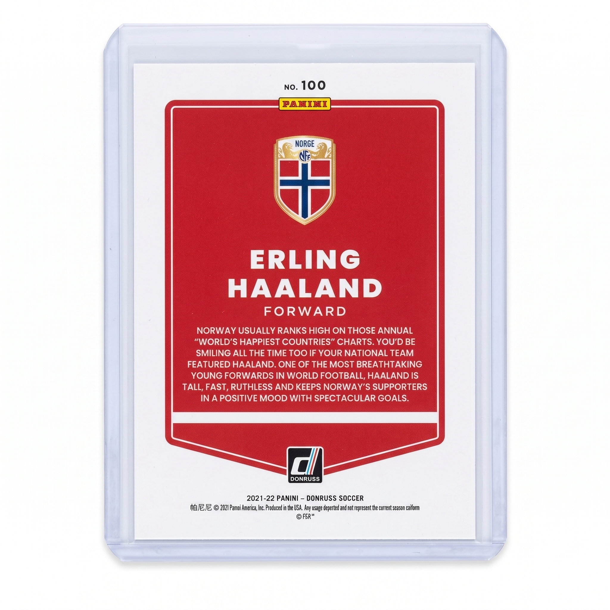 21-22 Panini Donruss Erling Haaland #100