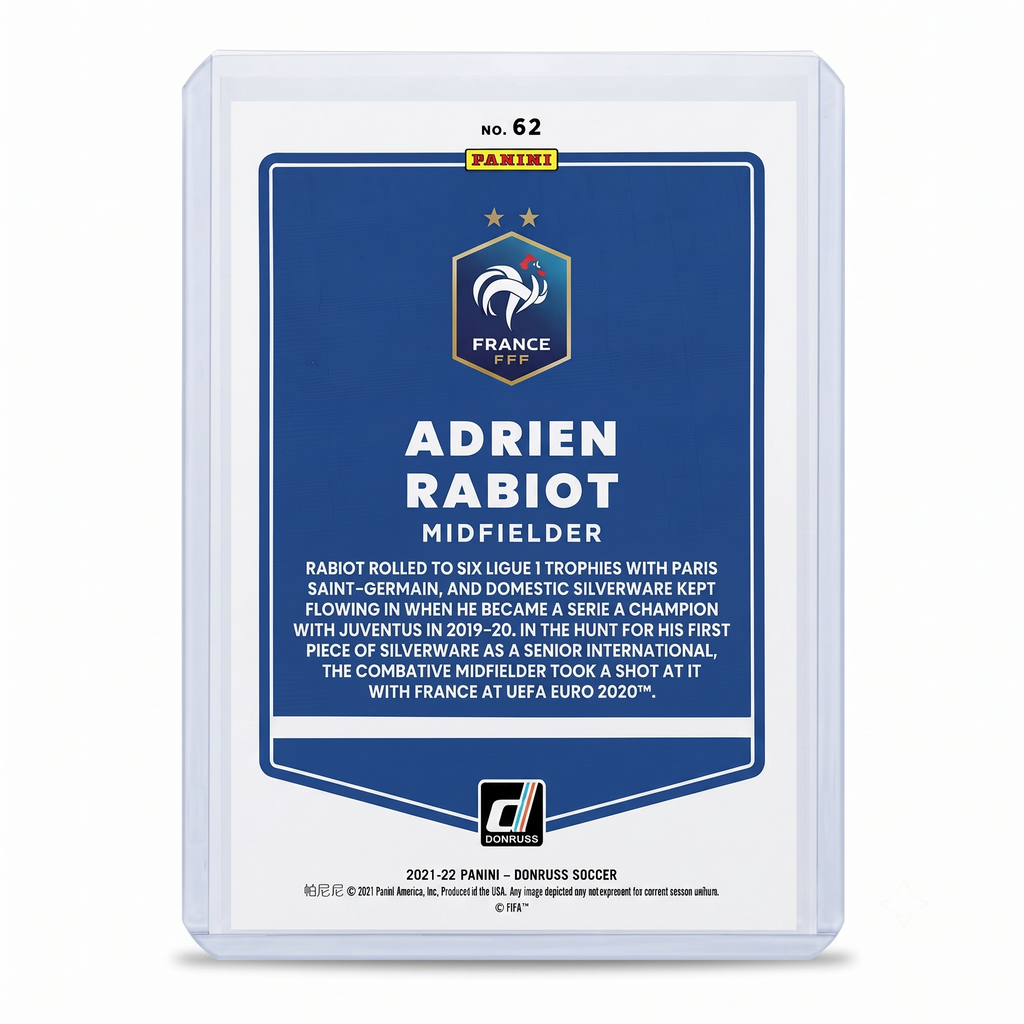 21-22 Panini Donruss RFWC22 Adrien Rabiot #62