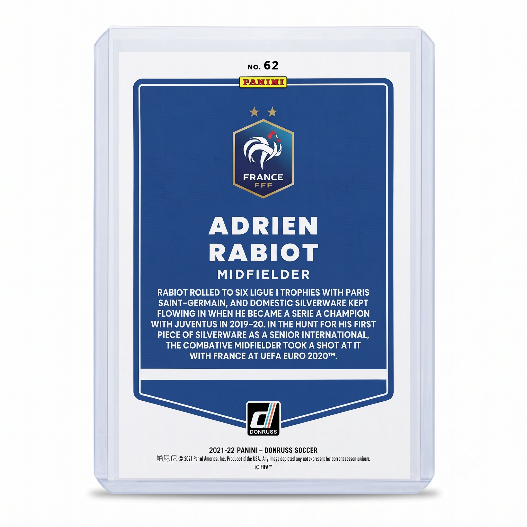 21-22 Panini Donruss RFWC22 Adrien Rabiot #62
