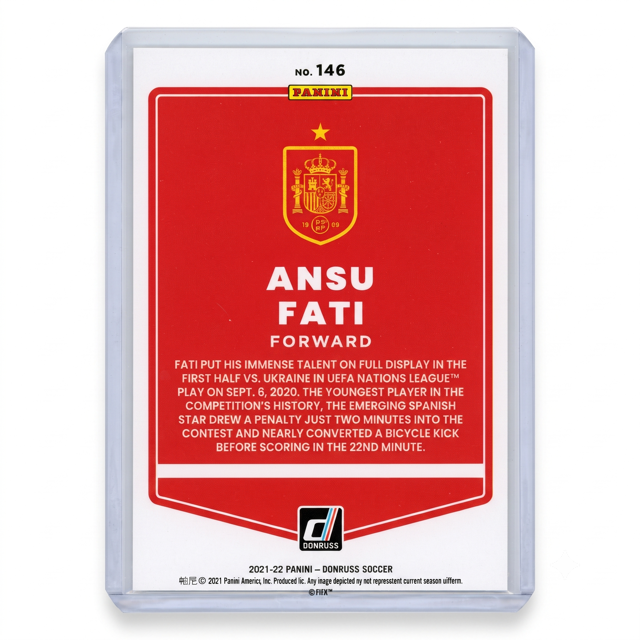 21-22 Panini Donruss RFWC22 Ansu Fati #146