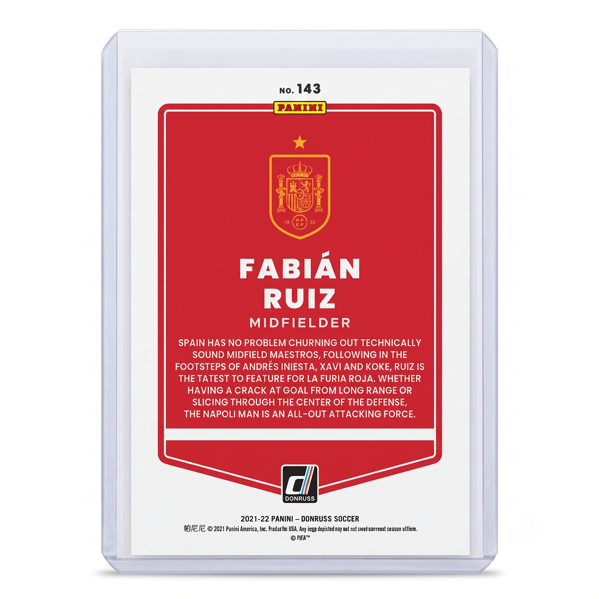 21-22 Panini Donruss RFWC22 Fabian Ruiz #143