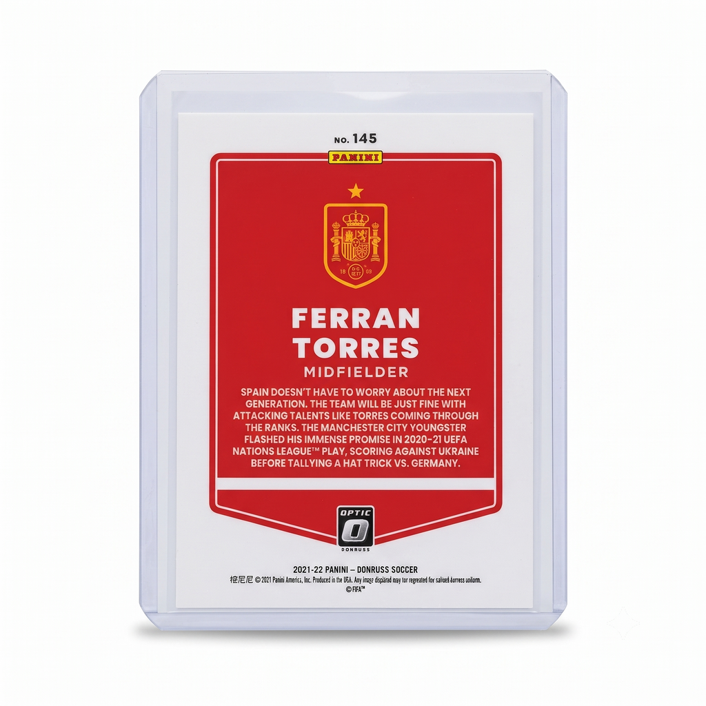 21-22 Panini Donruss RFWC22 Ferran Torres Optic 0 Silver #145