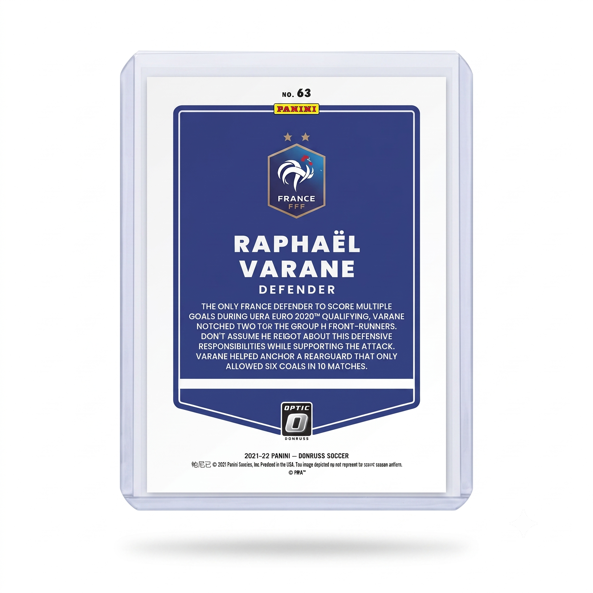 21-22 Panini Donruss RFWC22 Raphael Varane Optic 0 #63
