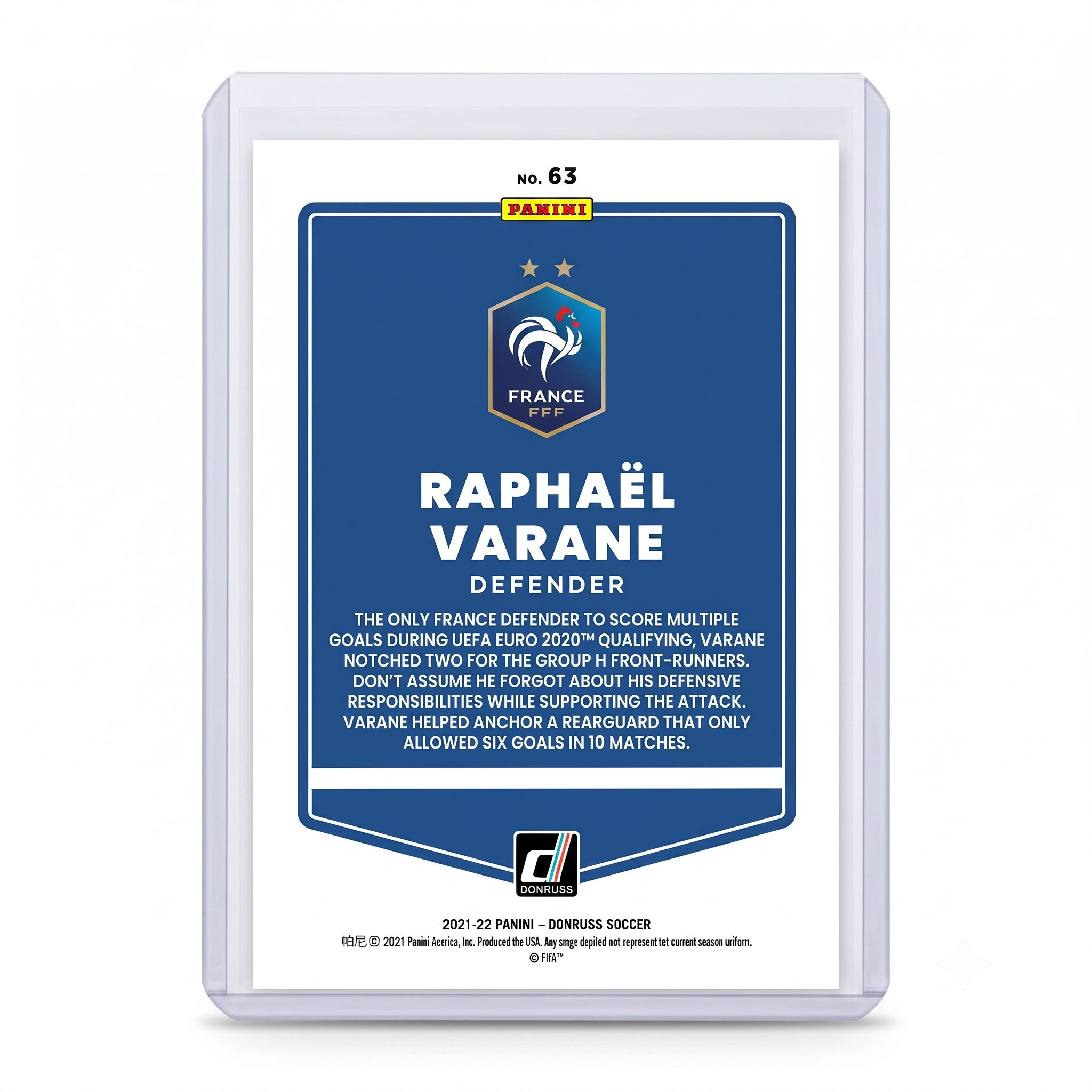 21-22 Panini Donruss RFWC22 Raphael Varane #63