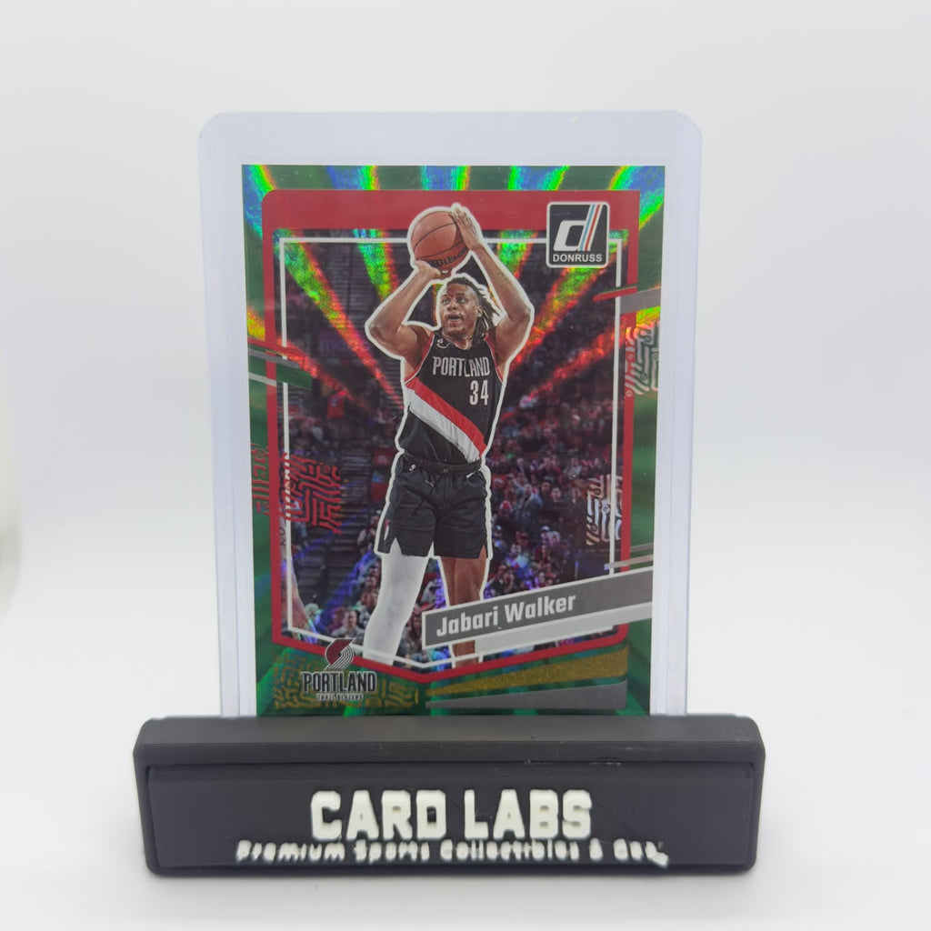 23-24 Panini Donruss Basketball Jabari Walker Green Lazer #156