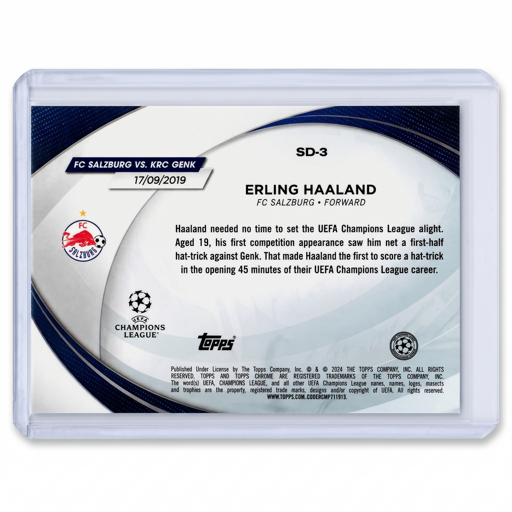 23-24 Topps Chrome UCC Erling Haaland Starballs Debut #SD-3