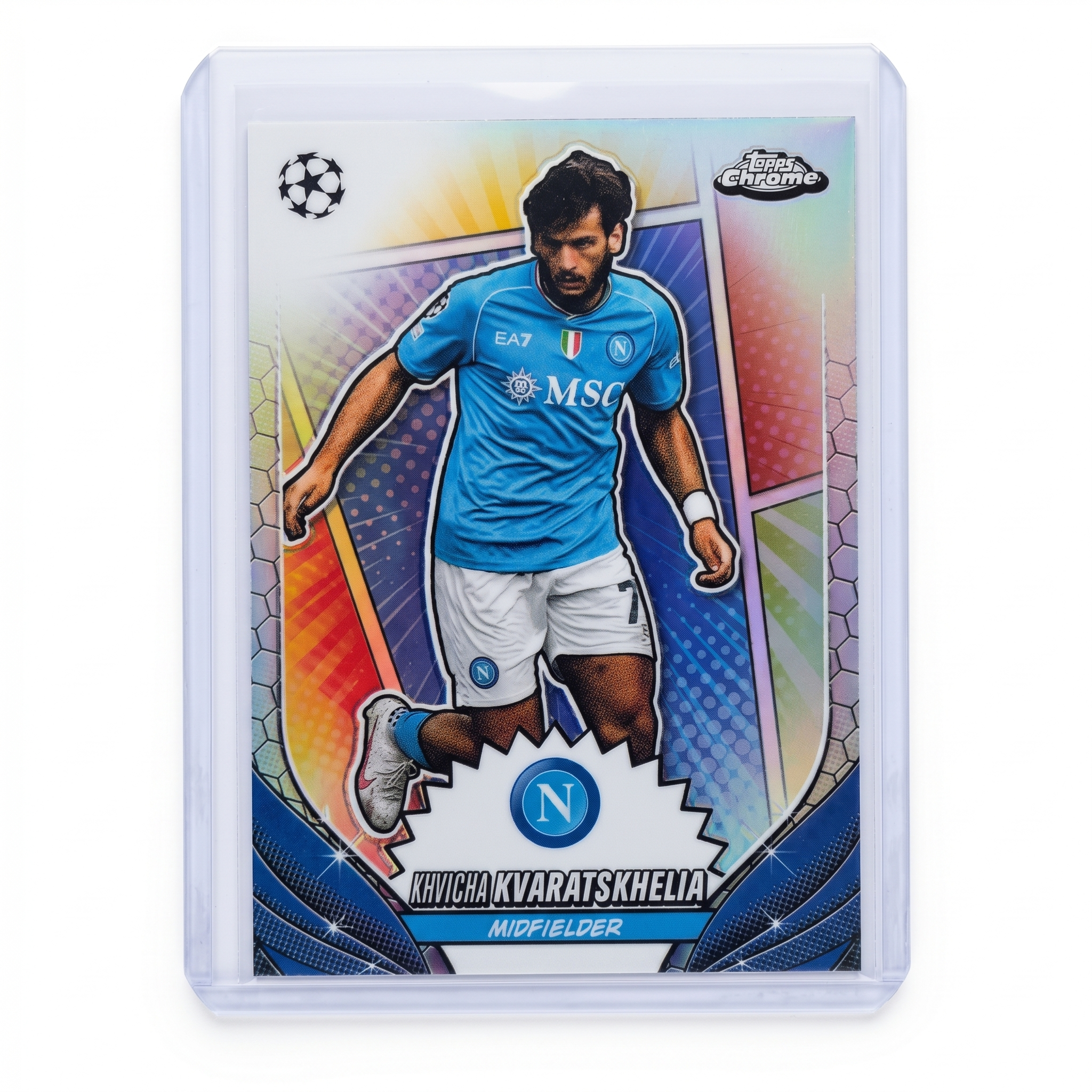 23-24 Topps Chrome UCC Khvicha Kvaratskhelia Hero Variation #199 Case Hit SSP