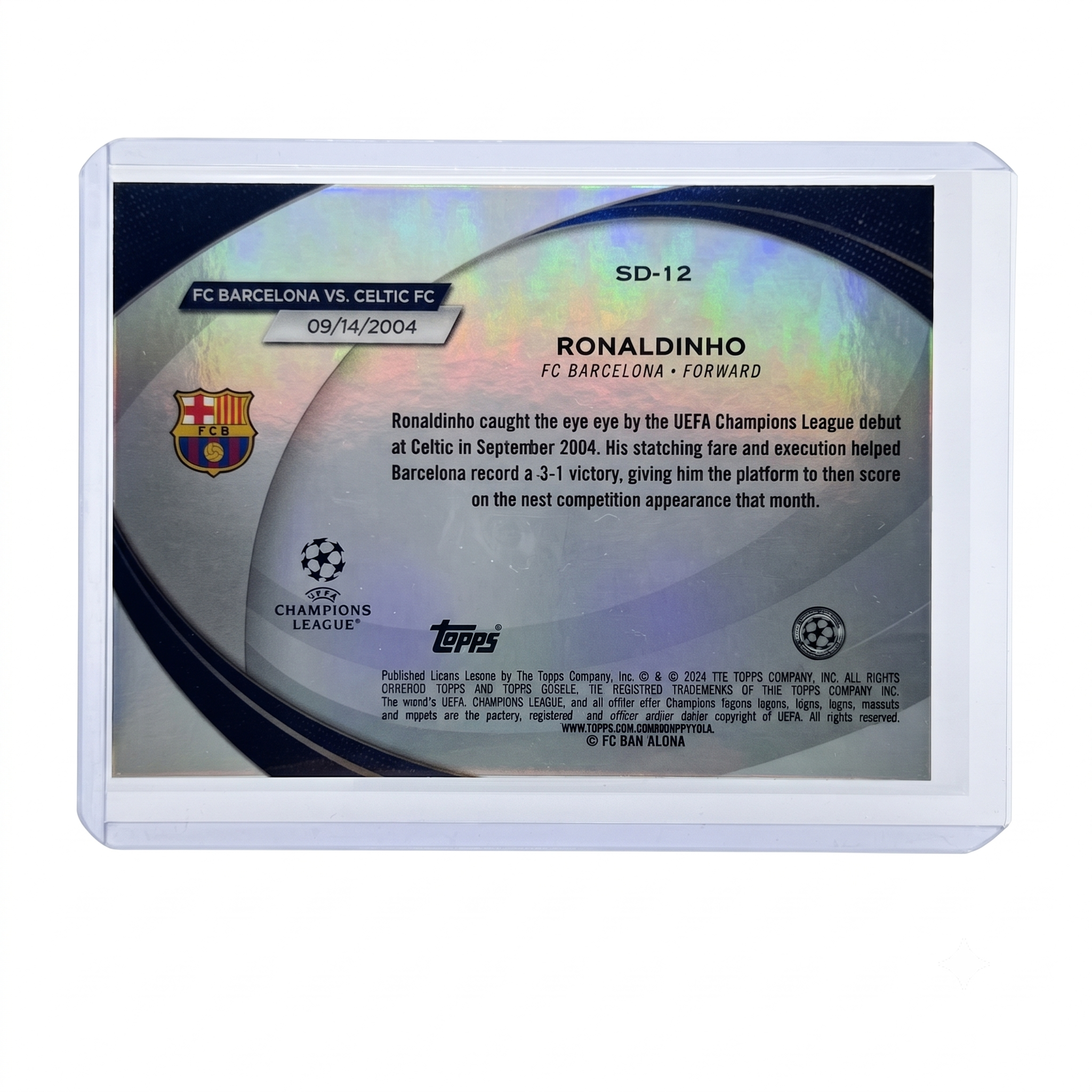 23-24 Topps Chrome UCC Ronaldinho Starballs Debut #SD-12