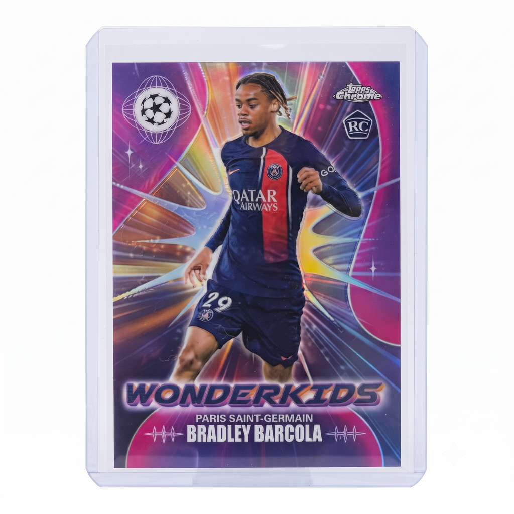 23-24 Topps Chrome UEFA Bradley Barcola RC Wonderkids #WK-9
