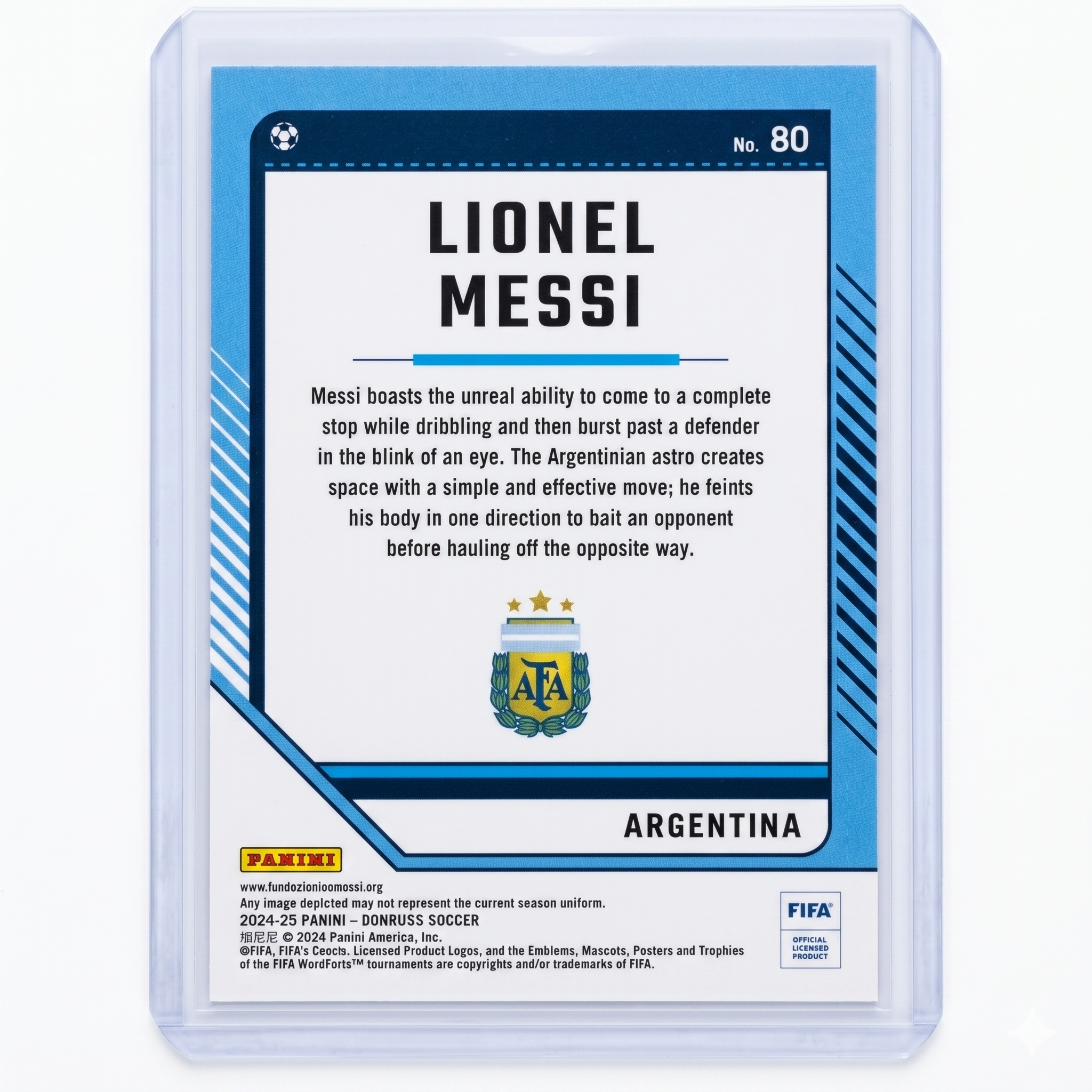 24-25 Panini Donruss Lionel Messi Silver Foil Prizm #80