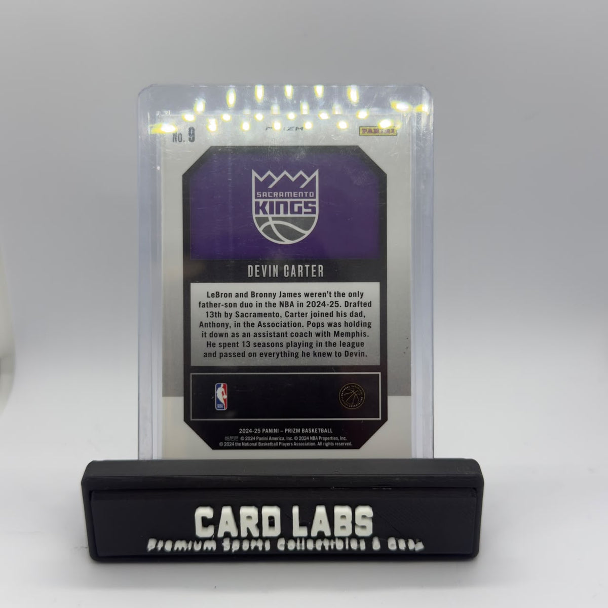 24-25 Panini Prizm Devin Carter Emergent True Silver Prizm #9