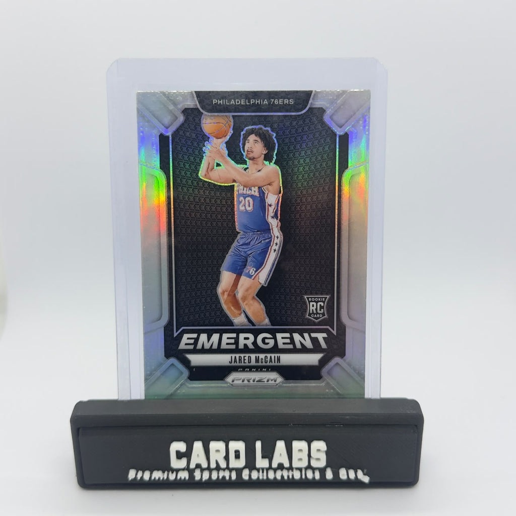 24-25 Panini Prizm Jared McCain RC Emergent True Silver Prizm #19